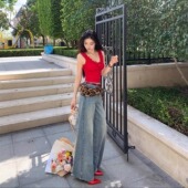 竹节丹宁 Bal慢工调性开发 自带潮感DNA 现货 竹节感牛仔长裤