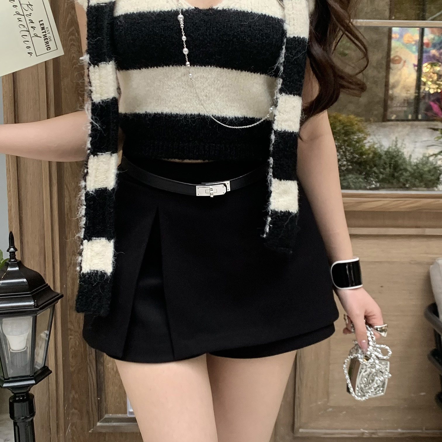 限量【Daily小黑裙】怎么搭配都成立越穿越爱不规则开叉小黑裙裤