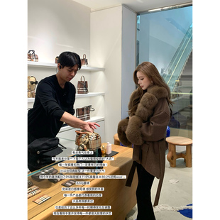 桑蚕丝 骆驼绒 顶配版 wool820g狐狸毛双面呢大衣 伦敦富贵花