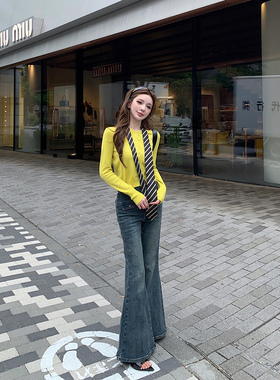 现货【Waemth甜柠檬】Lemon特调色！230g平纹羊毛针织衫&中古领带