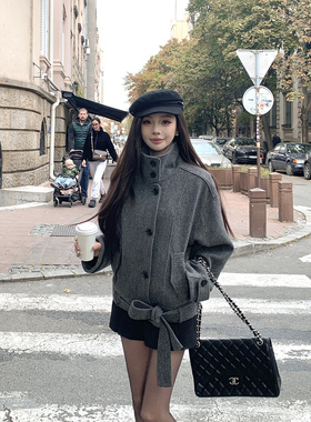 现货 Gray灰调柏林—100人字纹wool！花纱双面呢外套/半裙/上衣