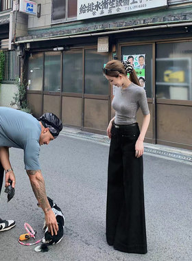 限量刀私服【黑胶片原牛】高端线14.5安 “莱卡”中低腰口袋牛仔