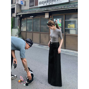 限量刀私服【黑胶片原牛】高端线14.5安 “莱卡”中低腰口袋牛仔