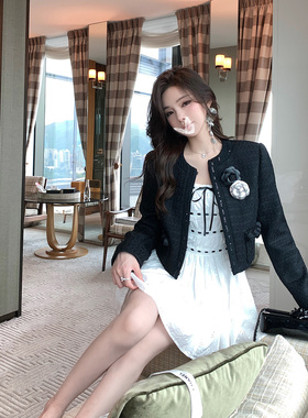 现货【coco的巴黎晚宴】黑玫瑰~上流社会财阀家大女主的小香外套