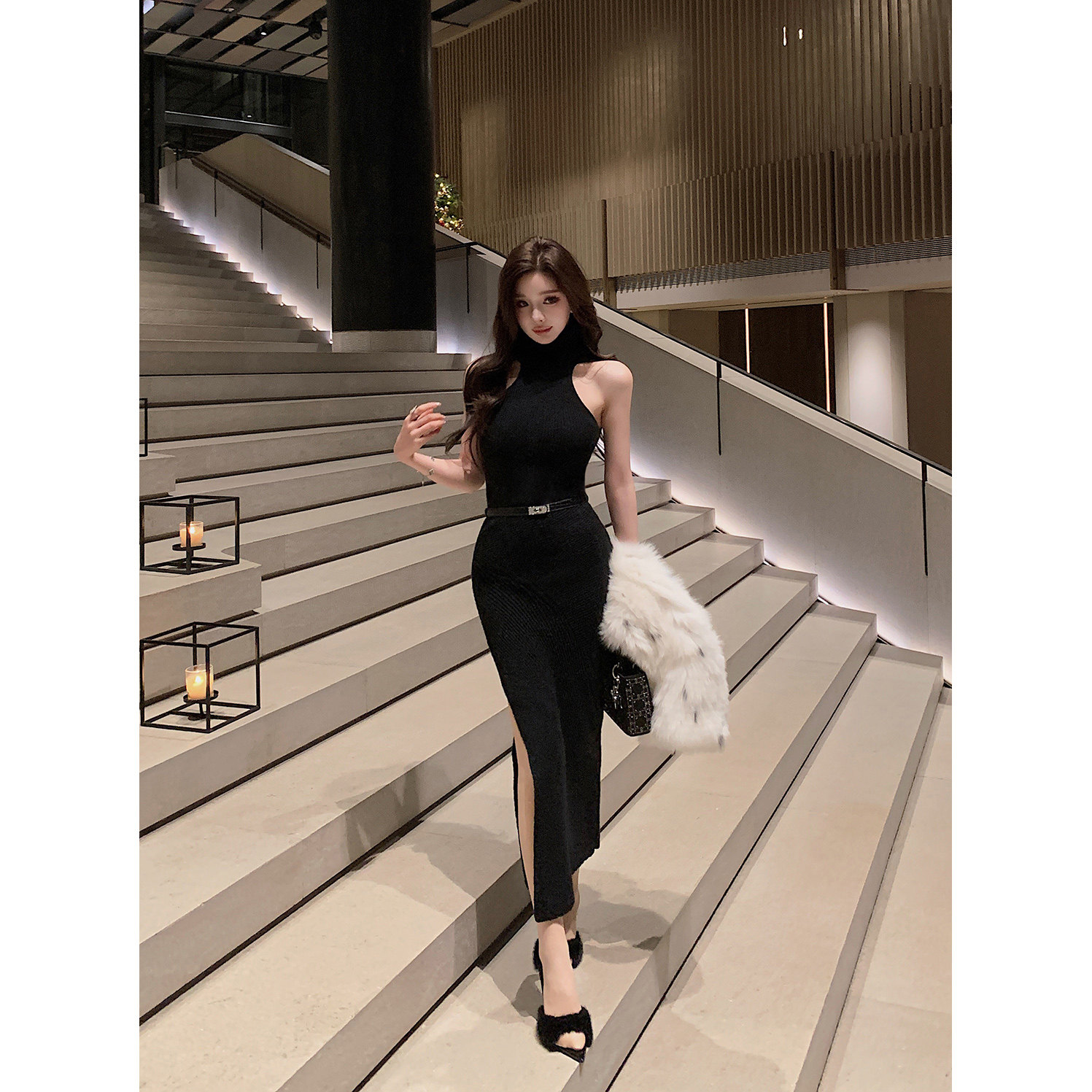 Momoshero【暗香维也纳】羊毛品”漫画腰臀比"——无袖毛织连衣裙,女装/女士精品,连衣裙,淘宝优惠券,粉丝福利购,淘宝优惠卷