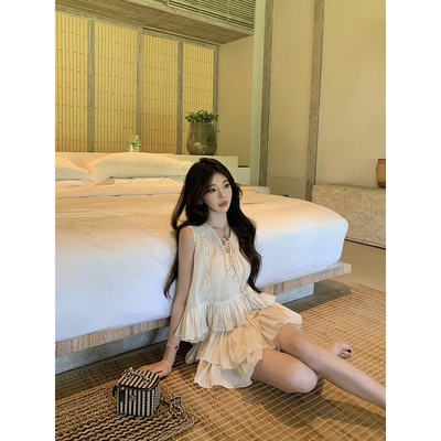 现货【铃兰枳夏】永不落幕的盛夏~纯棉不规则压褶上衣/半裙