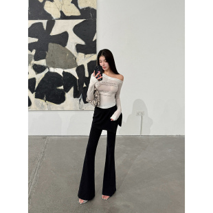 现货【vibe街拍博主裤】私服裤!优化所有身型的半裙式微喇垂垂裤