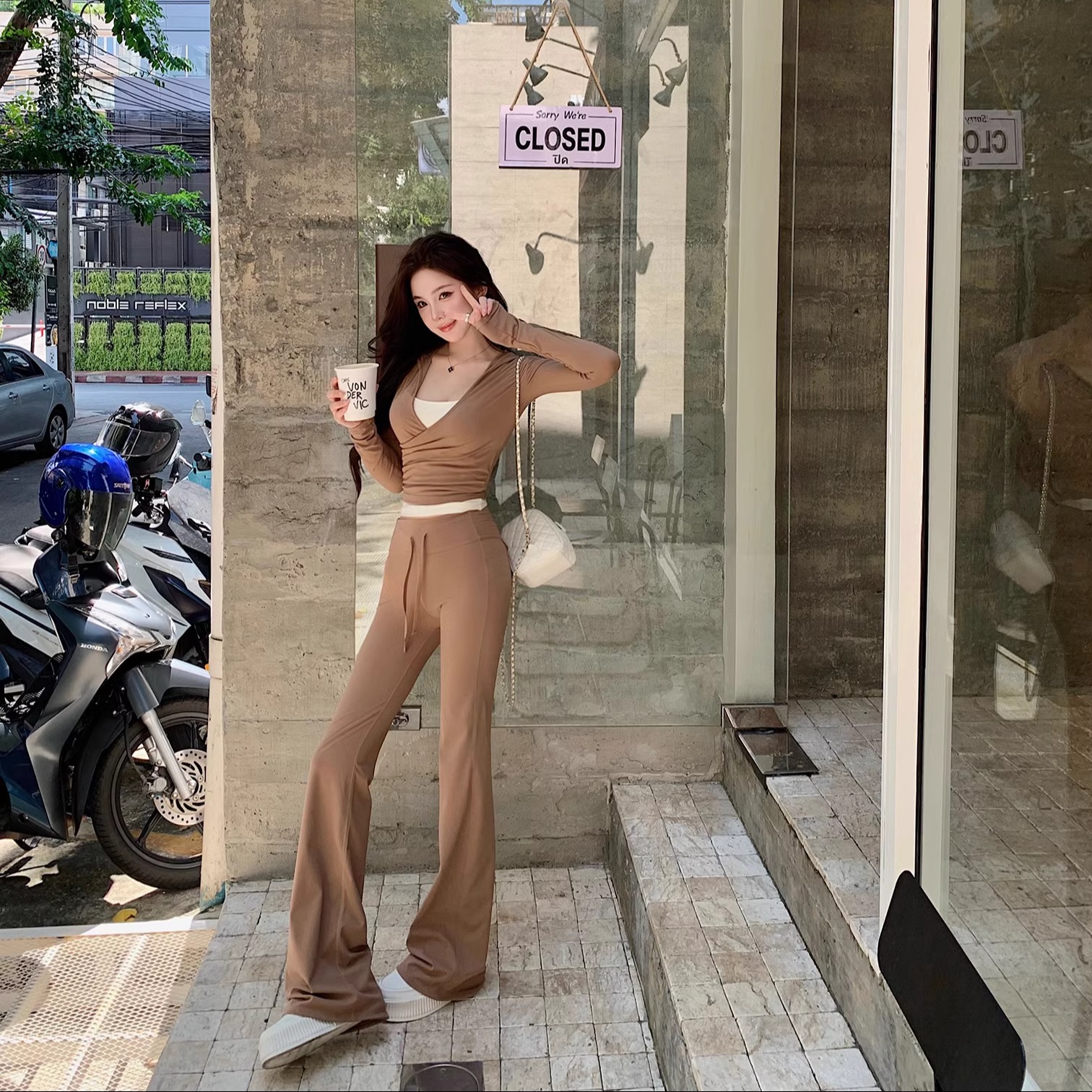 现货【吸氧计划】抗菌一线面料 氧气素颜感美女运动瑜伽上衣/长裤