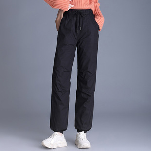 羽绒裤女款感外穿90鸭绒新款工装裤高腰户外超厚休闲裤