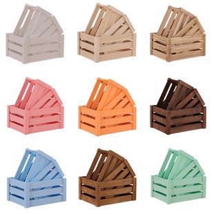 木箱子长方形木框箱超市陈列道具装饰实木收纳箱复古储物箱定制