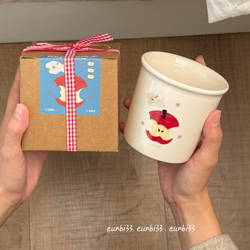 新年礼物系列～平平安安苹果圣诞树陶瓷杯卡咖啡杯小狗水杯子