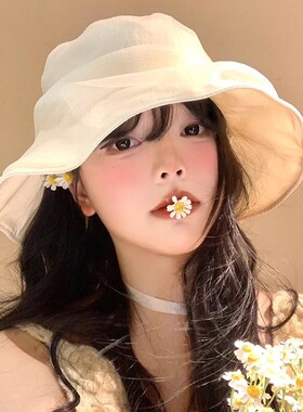 夏季显脸小防晒渔夫帽女大头围