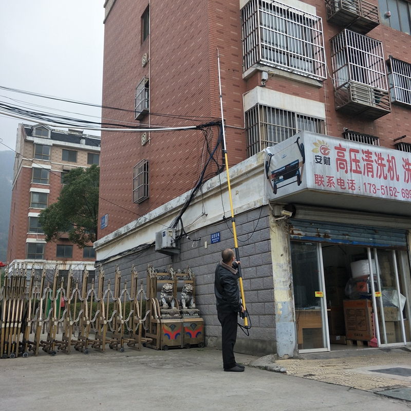 商用清洗机高压伸缩喷药小区墙壁