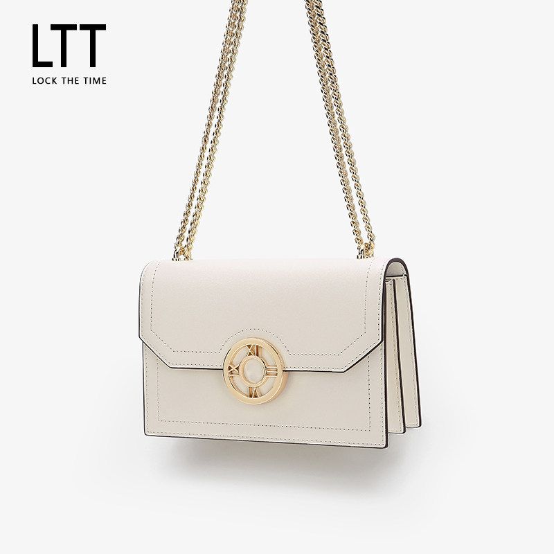 LTT?真皮女包链条包包2020新款潮 网红单肩斜挎包女百搭ins小方包