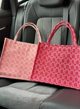 秋冬新娘红色包包女大容量托特包婚包伴手礼伴娘喜包通勤手提包女