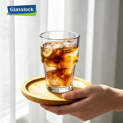 Glasslock进口钢化玻璃水杯咖啡杯泡茶牛奶办公室家用喝水杯子