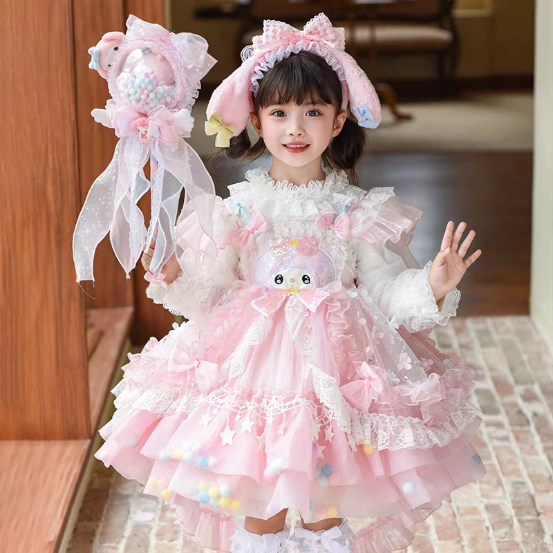 女童美乐蒂洛丽塔公主裙2025新款秋装洋气连衣裙秋季儿童生日裙子