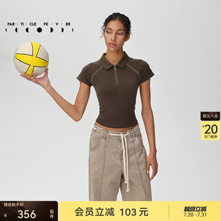 粒子狂热 运动短袖 春夏女网球羽毛球高尔夫POLO短款 T恤衫 TP167