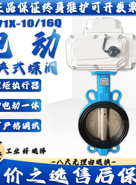 D971X-16/10Q电动 对夹式蝶阀 DN 50 65 80 100 125 150 200 250