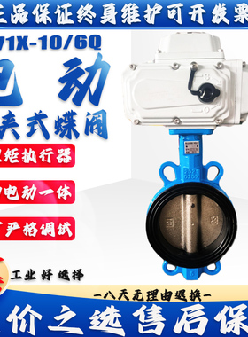 D971X-16/10Q电动 对夹式蝶阀 DN 50 65 80 100 125 150 200 250