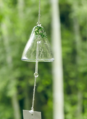 玩物志日式手工琉璃风铃和风铃铛庭院民宿装饰 随风旋转 声音清脆