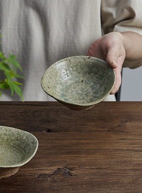 玩物志【柴烧小碗】不规则粗陶凉菜碗复古米饭碗新中式点心碗