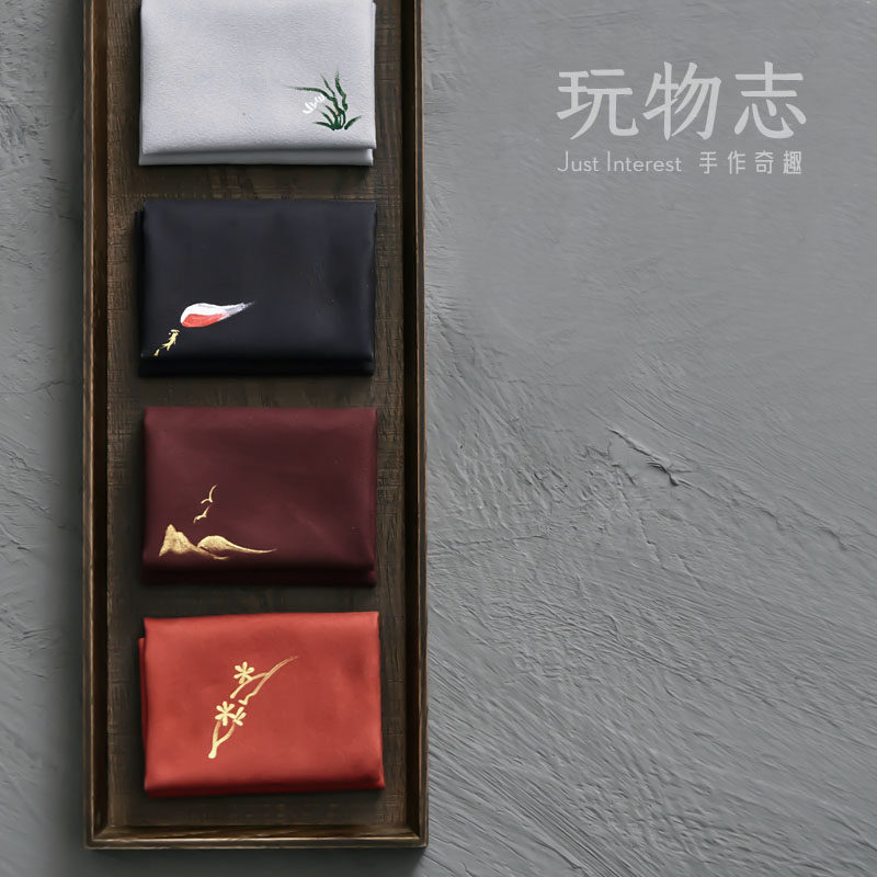 玩物志文艺复古棉麻吸水茶巾 手工绘画   茶盘抹布  茶席装饰配件,餐饮具,茶巾,淘宝优惠券,粉丝福利购,淘宝优惠卷