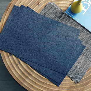 玩物志新款 质感超级好 藏蓝色PVC餐垫隔热垫防水桌布台布茶席日式