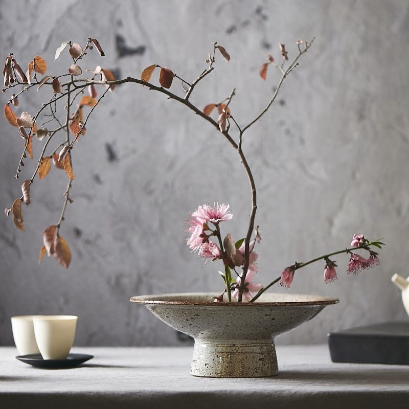 玩物志 日式小源流手工插花器花盆 禅意摆件现代简约花插装饰品