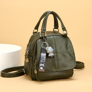 2025新款女士真皮多功能双肩包大容量手提斜挎包通勤高级感小背包