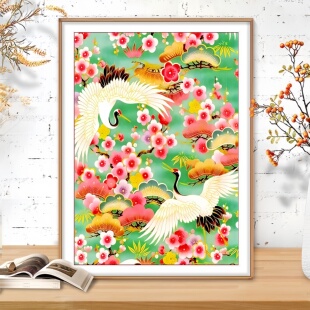 仙鹤祥云十字绣2026新款满绣30色客厅卧室简单线绣新手初学者简单