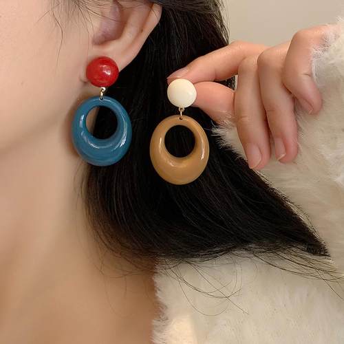 复古摩登少女80年代港风耳环