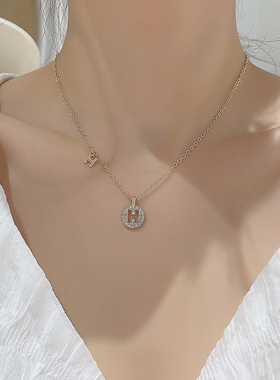 小众设计感字母项链潮女ins微镶