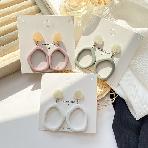 银针几何镂空高级感夸张夏季耳坠