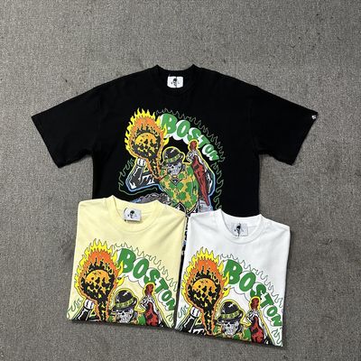 WARREN LOTAS杂技骷髅人美式潮牌嘻哈高街夏T恤宽松纯棉圆领短袖