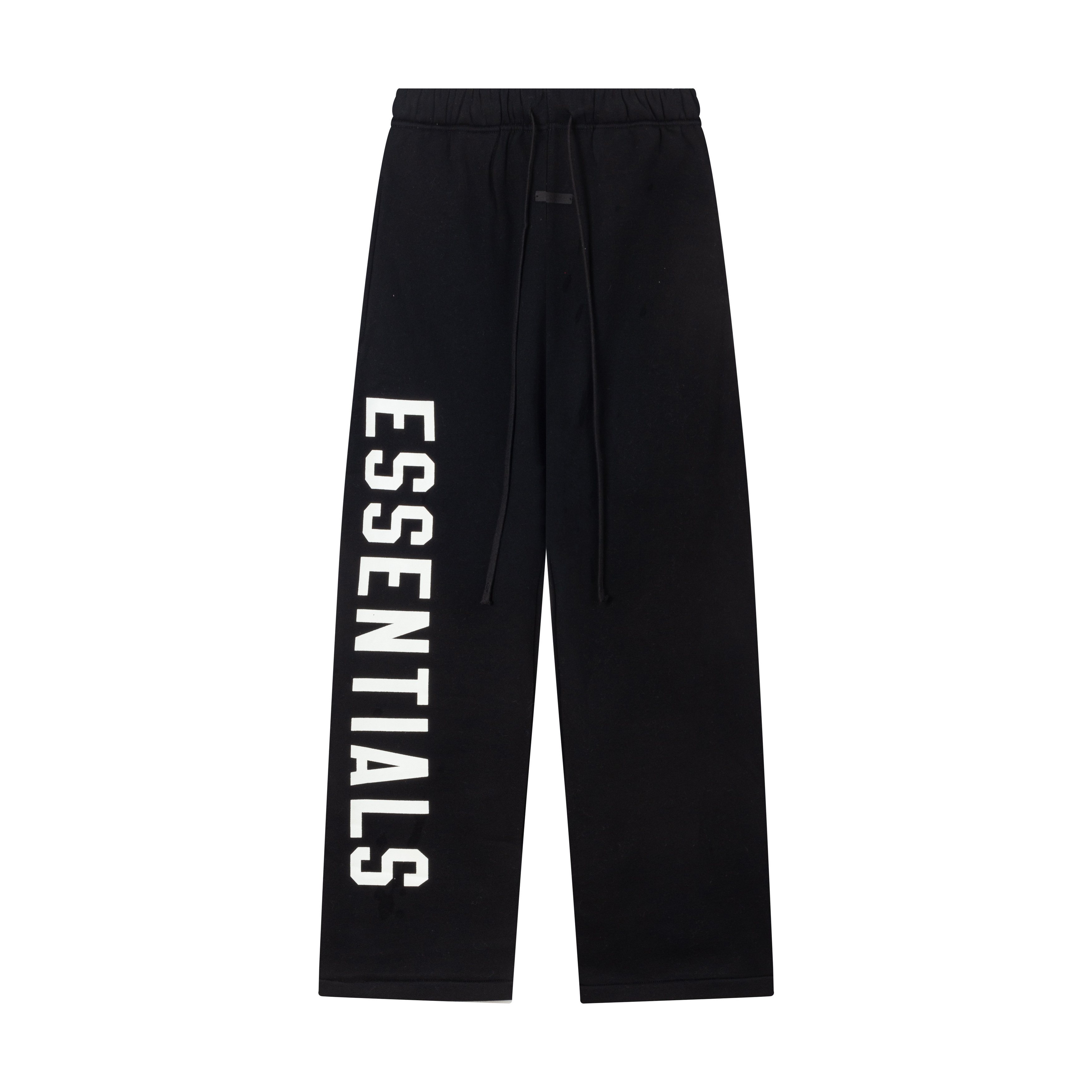thumbnail for Fog Essentials Silicone Label American High Street Casual Autumn and Winter Pure Cotton Fleece-Lined Straight-Leg Pants