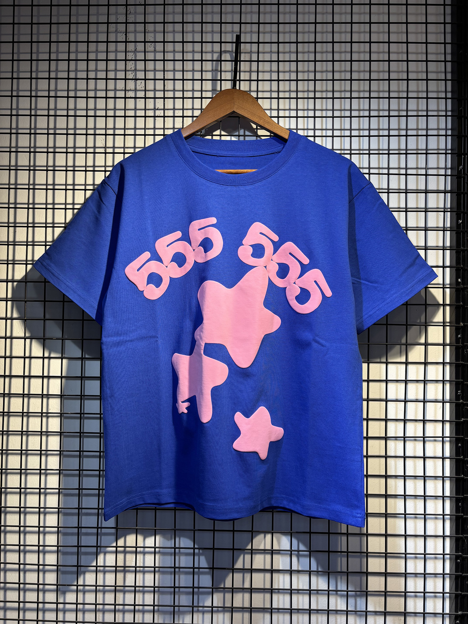 Sp5der星星555发泡印花Young Thug美式嘻哈宽松纯棉男女短袖T恤潮