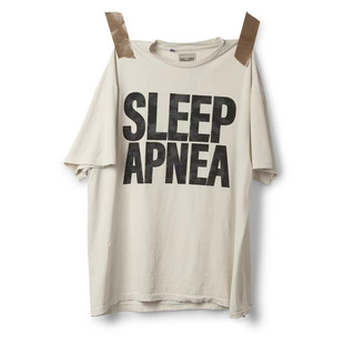 DEPT新款 纯棉短袖 标语SLEEP TEE印花烫金闪粉T恤衫 APNEA GALLERY