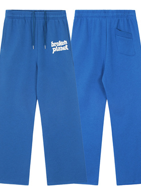 BROKEN PLANET美式百搭加绒休闲裤发泡印花潮牌嘻哈高街直筒长裤