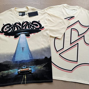 godspeed美式UFO街头潮牌复古ins摇滚嘻哈纯棉男女宽松短袖T恤衫