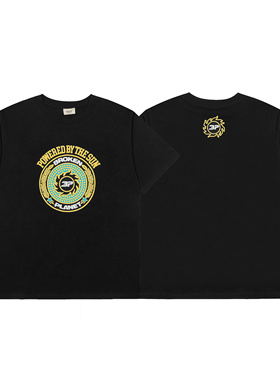 BROKEN PLANET美式徽标发泡字母印花潮牌嘻哈高街纯棉圆领短袖T恤