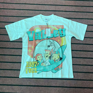 潮牌Vale Valley美式卡通动漫印花INS款高街嘻哈男女纯棉短袖T恤