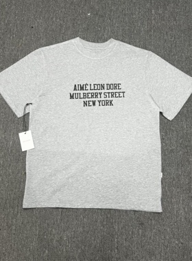 Aime Leon Dore美式潮牌字母印花INS宽松纯棉圆领短袖上衣T恤衫