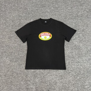 美式潮牌Drama Call字母徽标印花高街嘻哈宽松纯棉短袖上衣T恤衫