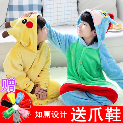 睡衣儿童可爱卡通连身男女小孩