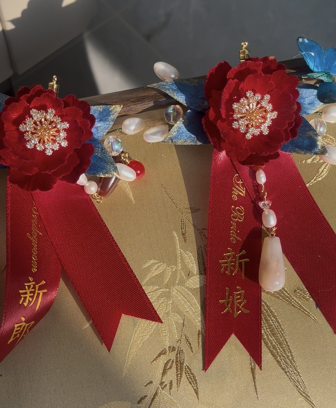 【一期一会手工坊】绒花胸花新郎新娘婚庆饰品配件材料胸针手作,节庆用品/礼品,胸花,淘宝优惠券,粉丝福利购,淘宝优惠卷