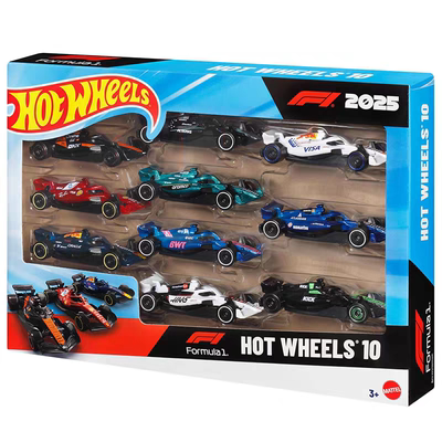 风火Hot Wheels 方程式赛车f1赛车套装十辆装JMM24合金汽车模型