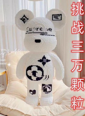 积木暴力熊2025新款男女孩系列层层叠1米以上8一12岁益智拼装玩具