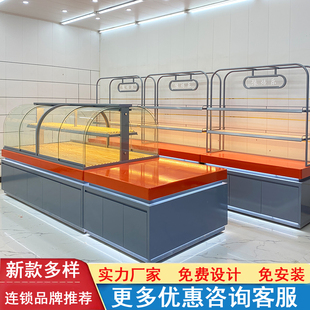 面包柜展示柜中岛柜现货烘焙店蛋糕模型展示架边柜糕点柜展柜货架
