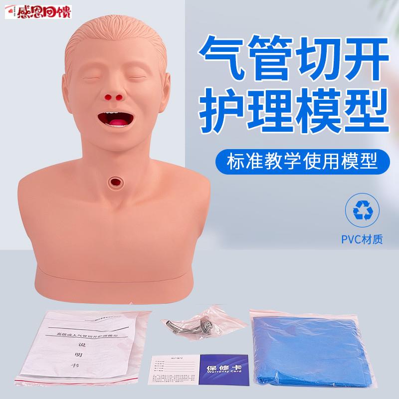 成人气管切Z开护理模型口腔吸引术环状软骨支气管树气管套管护